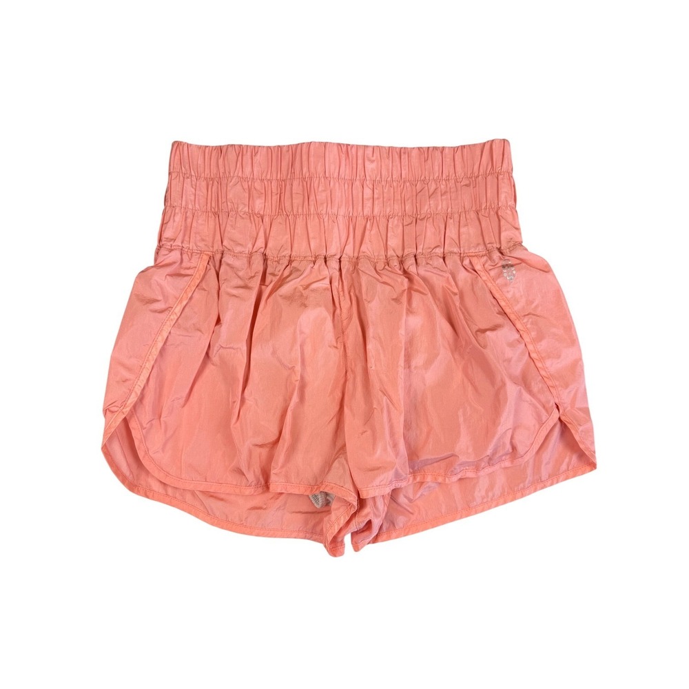 Free People Movement Coral Way‎ Home Shorts High Waisted Smocked Pocket L